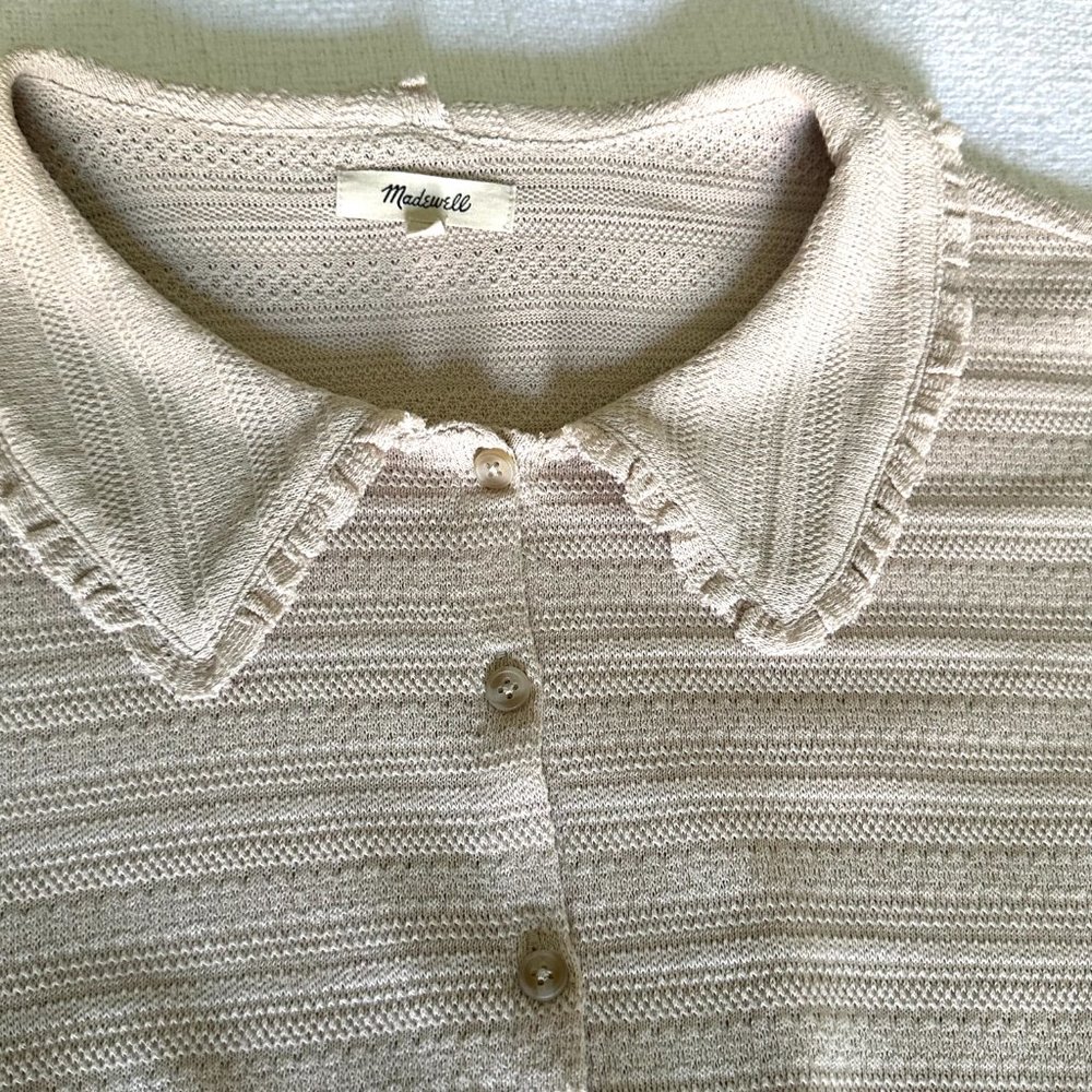 Madewell Ruffle Collared Crop Top - Picture 4 of 4
